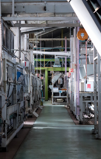 Interior of a Japanese matcha processing facility
